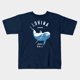 Swimming With Dolphins at Lovina, Bali - Scuba Diving Kids T-Shirt